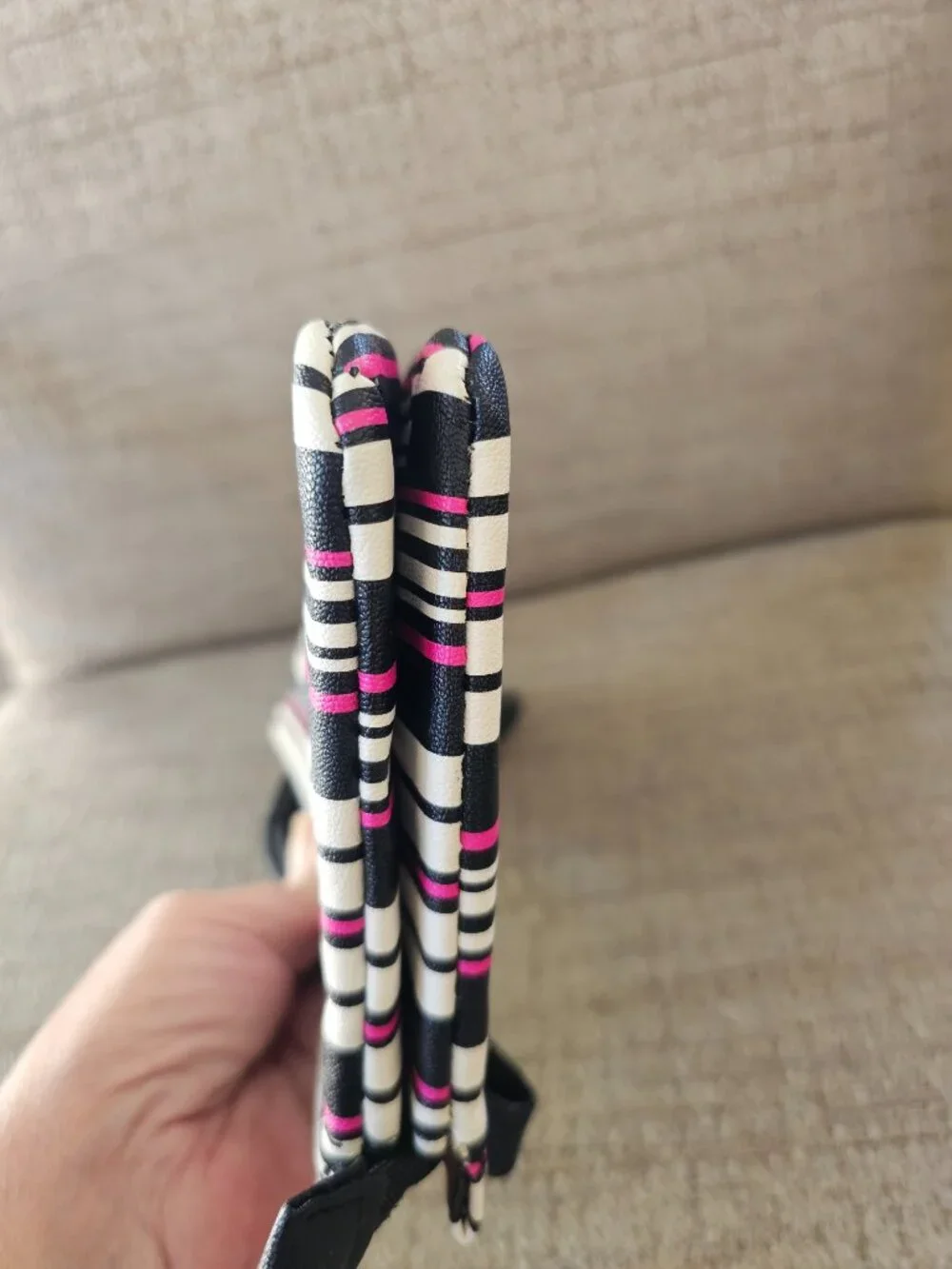 Luv Betsey by Betsey Johnson Striped Multi-Compartment Wristlet Clutch